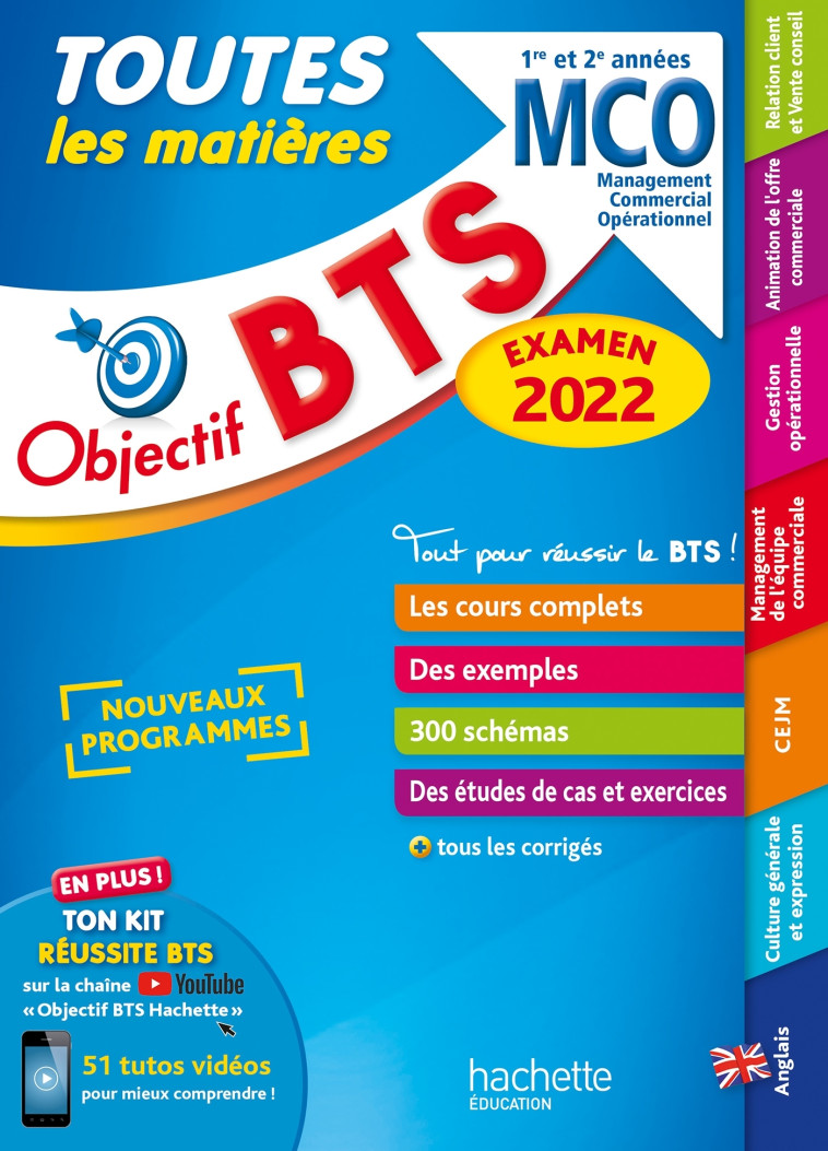 TOUTES LES MATIERES BTS MCO 1E ET 2E ANNEES EXAMEN 2022 - BONNEFOUS/GERONIMI - HACHETTE EDUC