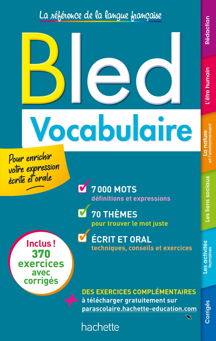 BLED VOCABULAIRE ED 2021 - BERLION/CHAT/LEQUEUX - HACHETTE EDUC