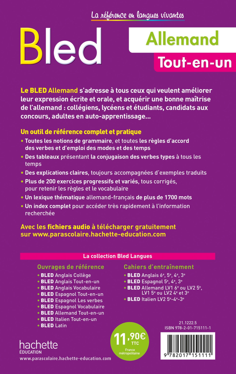 BLED ALLEMAND TOUT EN UN ED 2021 - VISELTHIER/MARHUENDA - HACHETTE EDUC