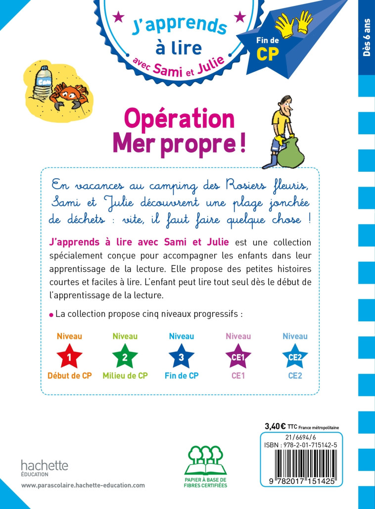 OPERATION MER PROPRE CP NIVEAU 3 - BONTE/MASSONAUD - HACHETTE EDUC