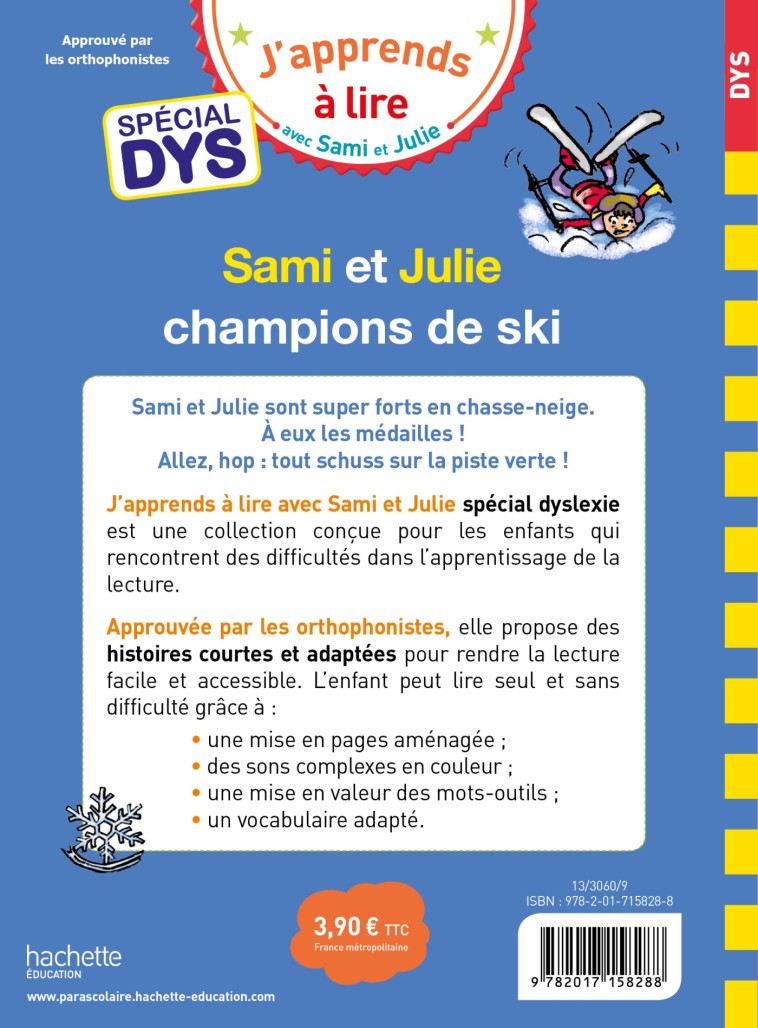 SAMI ET JULIE, CHAMPIONS DE SKI SPECIAL DYS - MASSONAUD/VIRON - HACHETTE EDUC