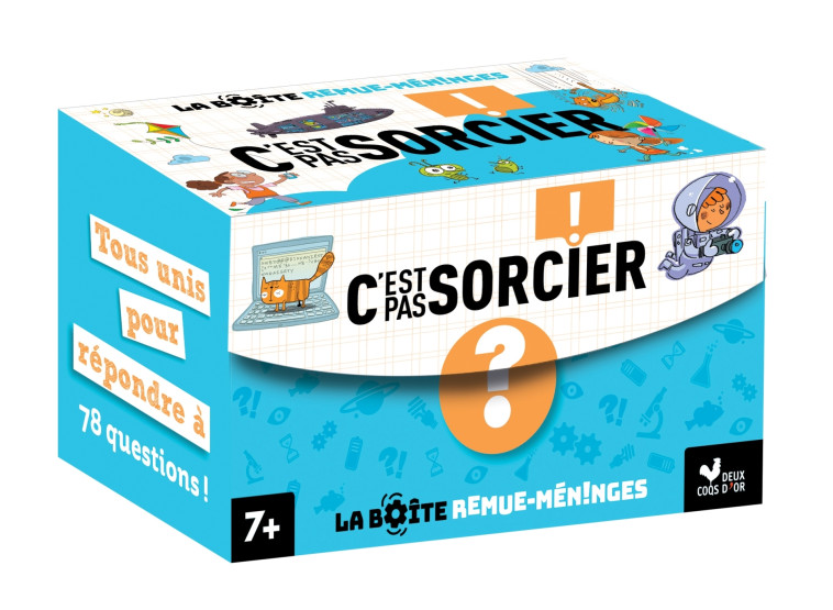 BOITE REMUE-MENINGES - C'EST PAS SORCIER - BOITE AVEC CARTES - XXX - DEUX COQS D OR