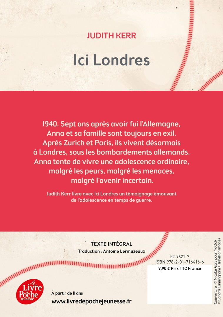 ICI LONDRES - KERR JUDITH - POCHE JEUNESSE