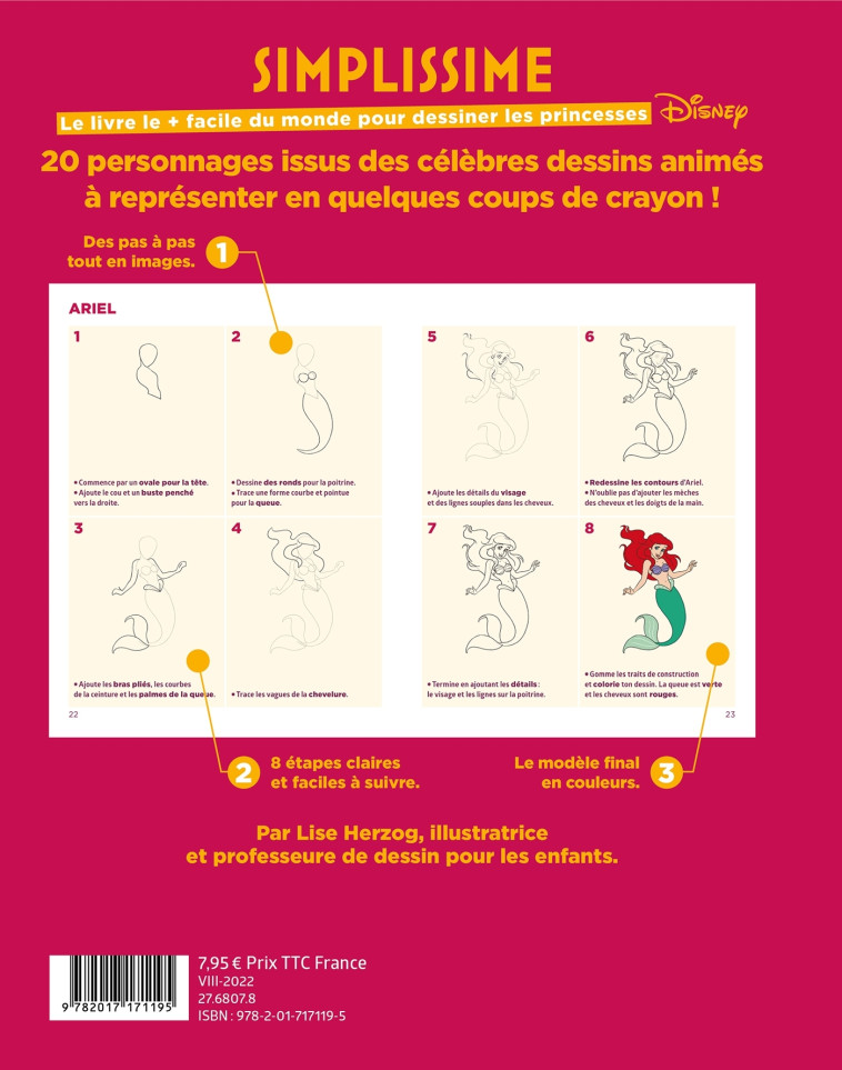 SIMPLISSIME - DESSINER LES PRINCESSES DISNEY - HERZOG LISE - HACHETTE ENFANT