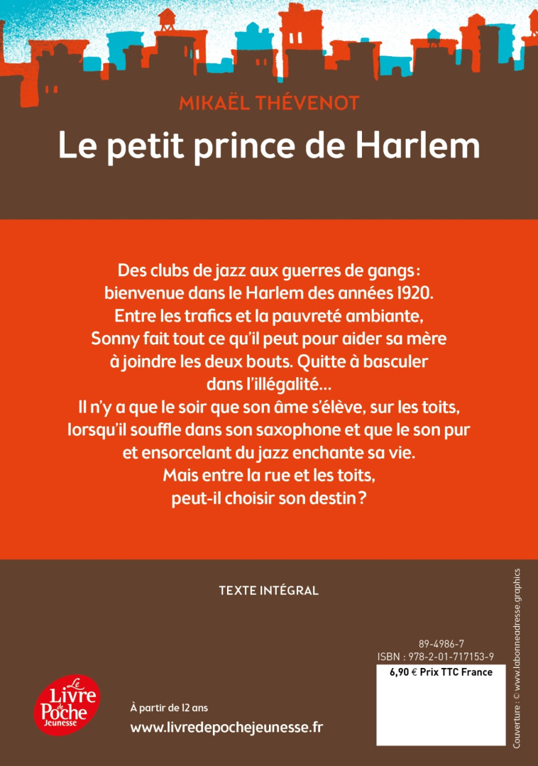 LE PETIT PRINCE DE HARLEM - THEVENOT MIKAEL - POCHE JEUNESSE