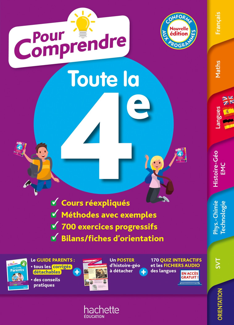 POUR COMPRENDRE TOUTE LA 4E - LISLE/OTTEVAERE/RIEU - HACHETTE EDUC