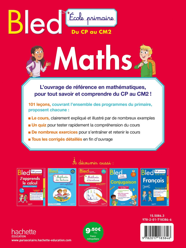 MATHS  ECOLE PRIMAIRE CE1 AU CM2 - BRAMAND/LAFONT - HACHETTE EDUC