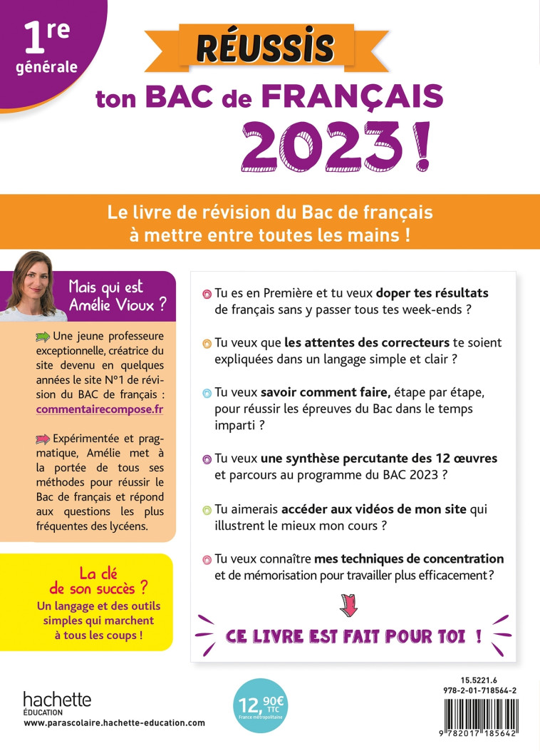 REUSSIS TON BAC DE FRANCAIS 2023 1RE GENERALE - VIOUX AMELIE - HACHETTE EDUC