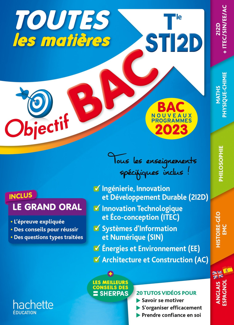 TOUTES LES MATIERES BAC 2023 TERM STI2D - BENGUELLA/BLANC/YAHI - HACHETTE EDUC