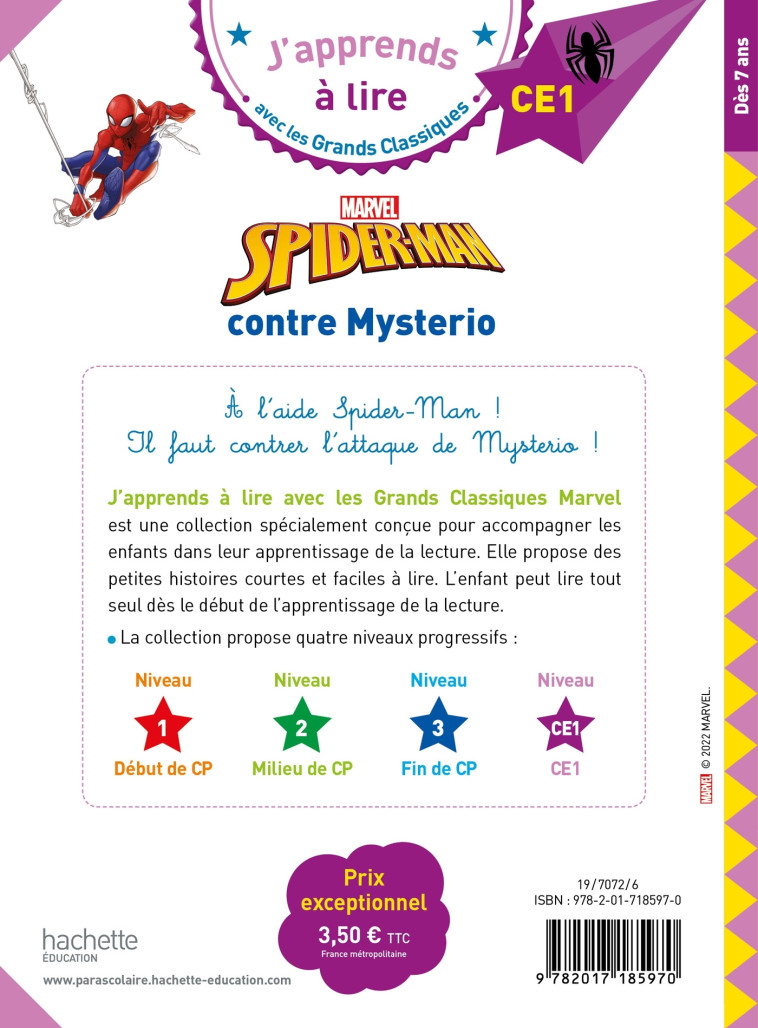 SPIDER-MAN CONTRE MYSTERIO CE1 - ALBERTIN ISABELLE - HACHETTE EDUC