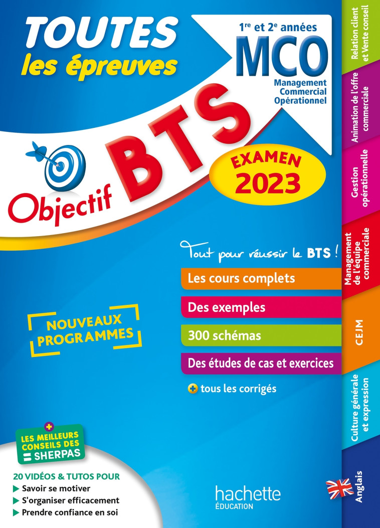 OBJECTIF BTS TEU MCO 1E ET 2E ANNEES EXAMEN 2023 - BONNEFOUS/GERONIMI - HACHETTE EDUC