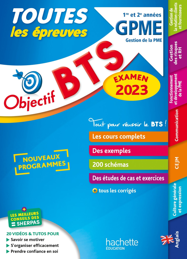 OBJECTIF BTS TEU GPME 1E ET 2E ANNEES EXAMEN 2023 - THEDIE/TORRES VERA - HACHETTE EDUC