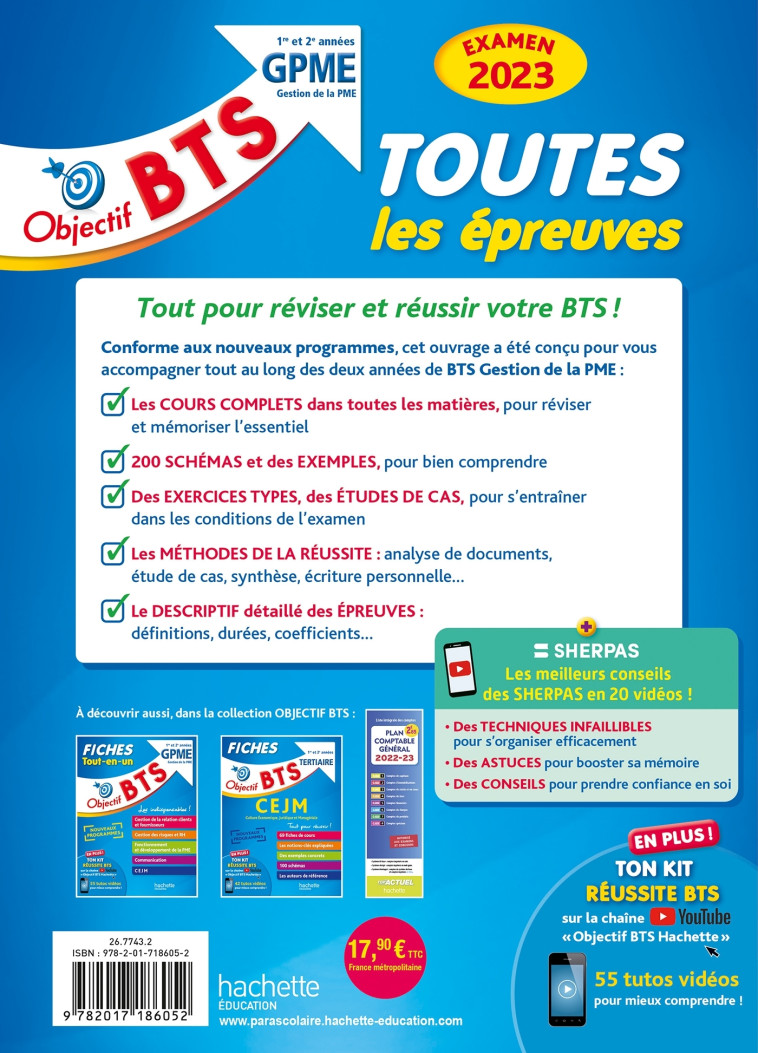 OBJECTIF BTS TEU GPME 1E ET 2E ANNEES EXAMEN 2023 - THEDIE/TORRES VERA - HACHETTE EDUC