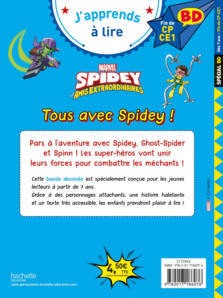 TOUS AVEC SPIDEY ! FIN CP CE1 - ALBERTIN ISABELLE - HACHETTE EDUC