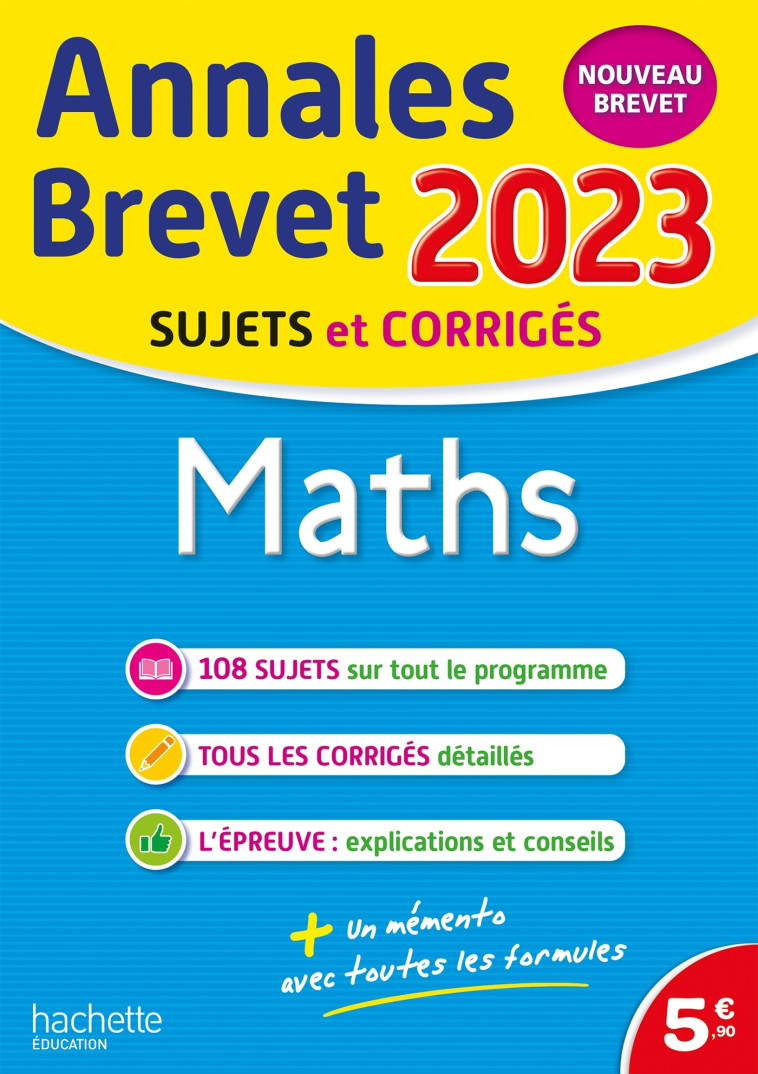 MATHS BREVET ANNALES 2023 - ROUSSEAU PHILIPPE - HACHETTE EDUC