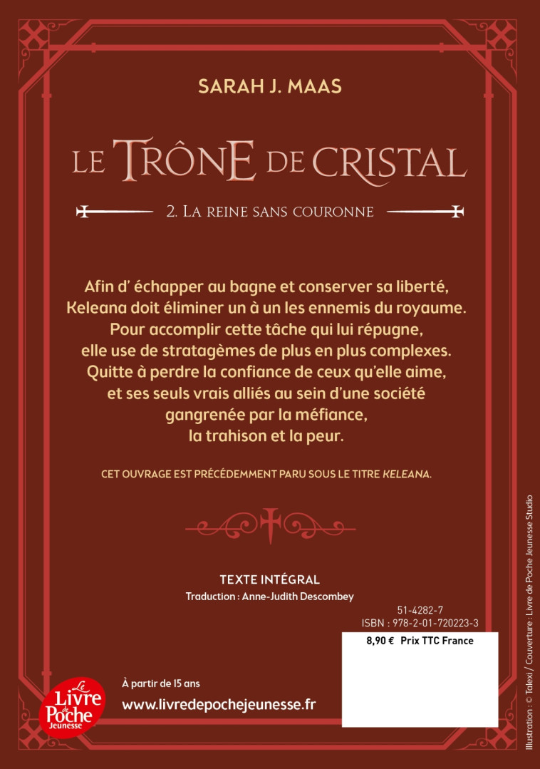 LE TRONE DE CRISTAL T02 LA REINE SANS COURONNE - MAAS SARAH J. - POCHE JEUNESSE