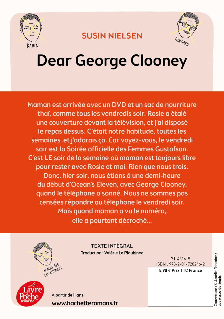 DEAR GEORGE CLOONEY, TU VEUX PAS EPOUSER MA MERE ? - NIELSEN SUSIN - POCHE JEUNESSE