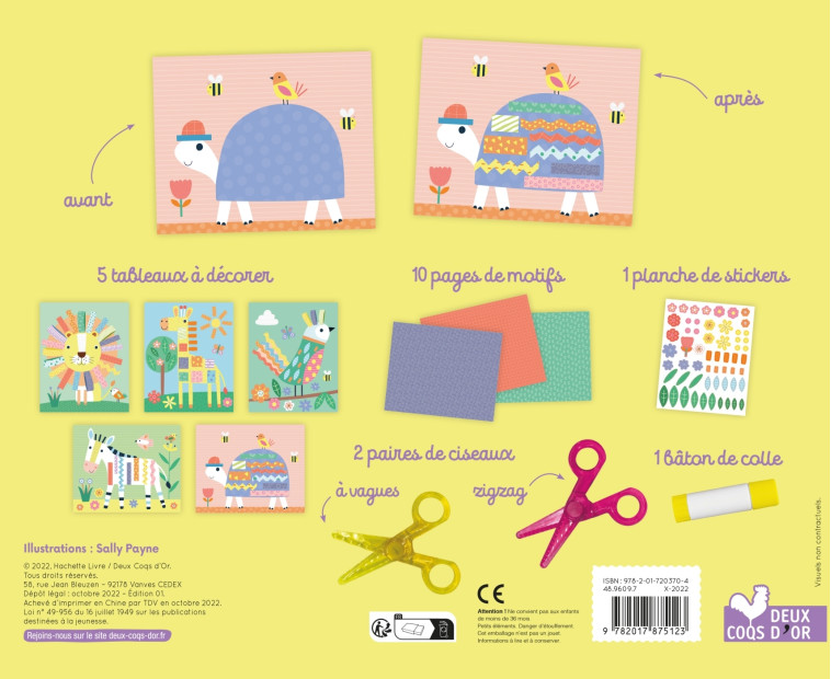 JE DECOUPE ET JE COLLE - COFFRET AVEC ACCESSOIRES - PAYNE SALLY - DEUX COQS D OR