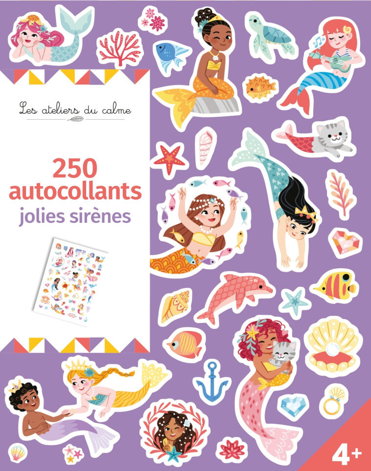 250 AUTOCOLLANTS - JOLIES SIRENES - FABRE LEA - DEUX COQS D OR