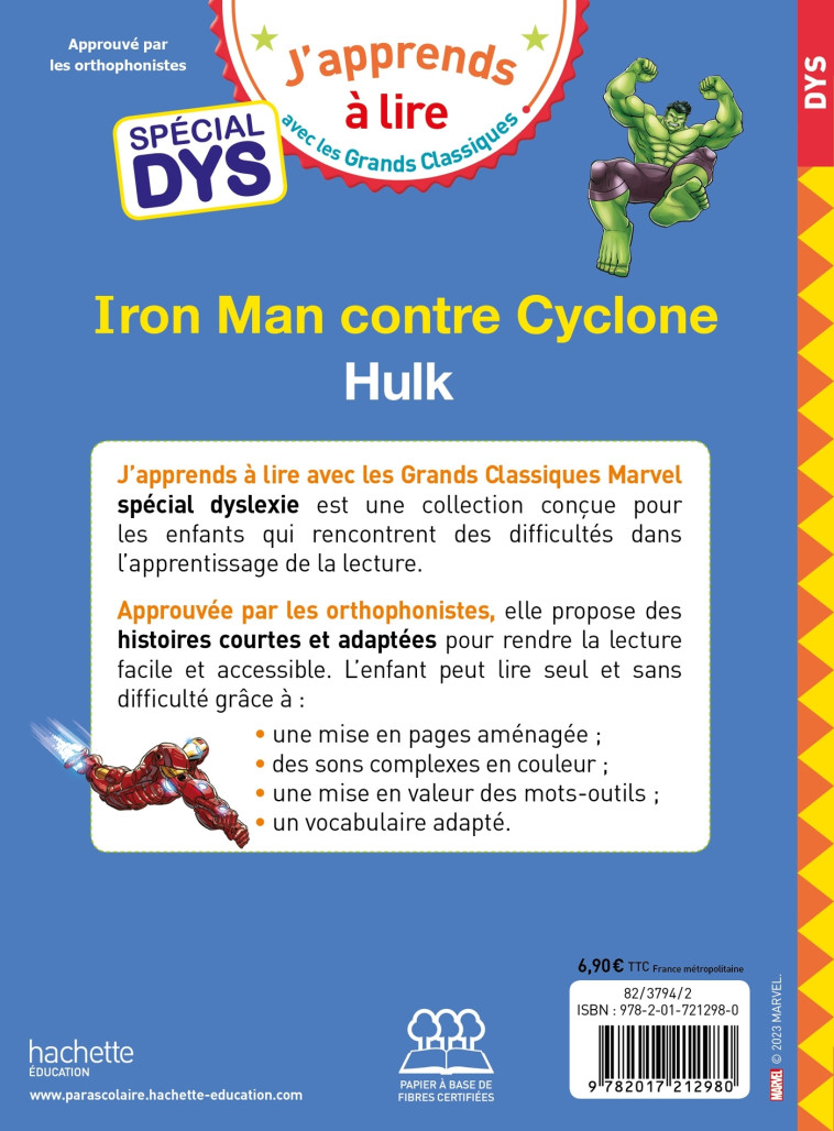 IRON MAN CONTRE CYCLONE - DISNEY -MARVEL - SPECIAL DYS - ALBERTIN ISABELLE - HACHETTE EDUC