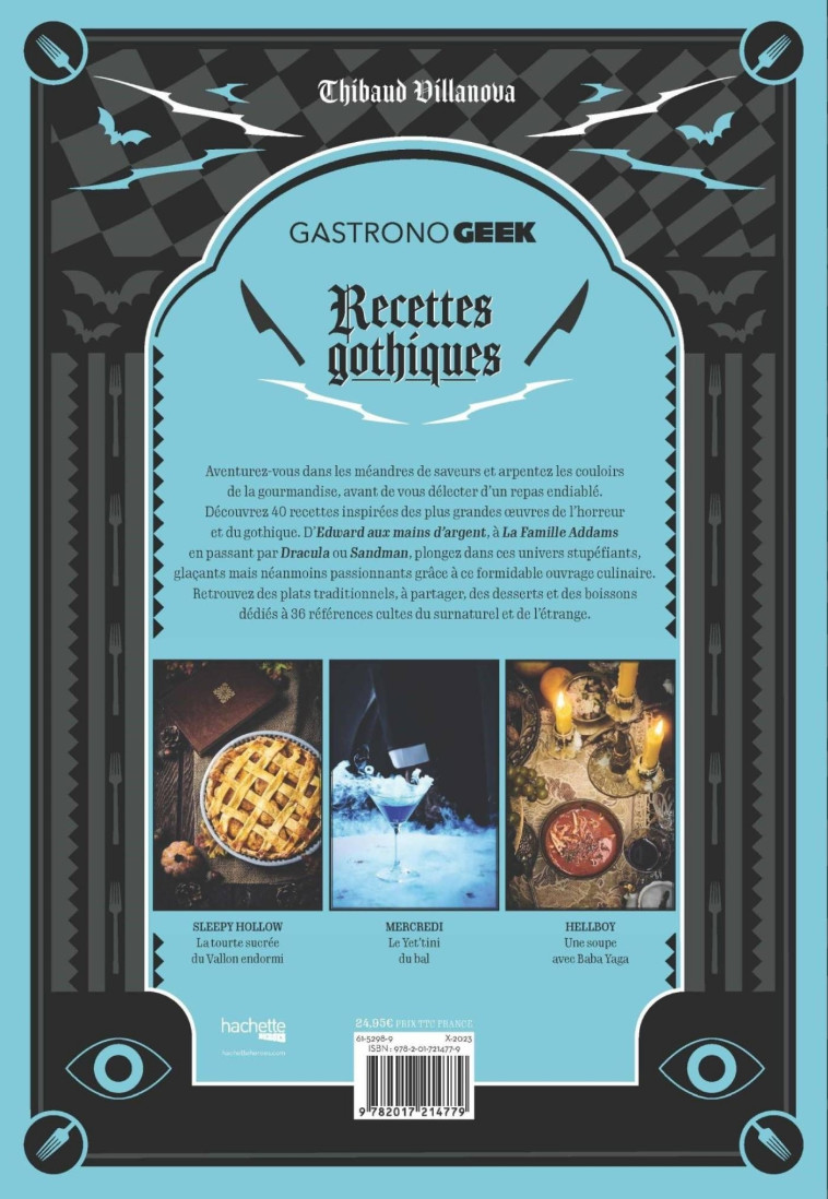 RECETTES GOTHIQUES - VILLANOVA - HACHETTE HEROES