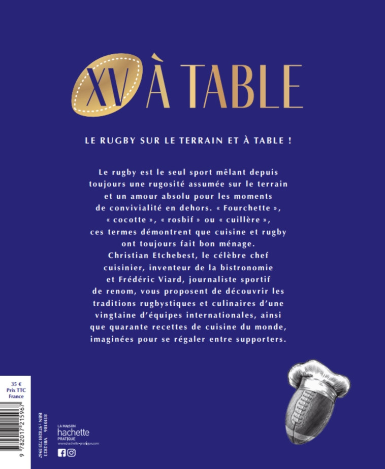 XV A TABLE - LE FESTIN DE LA COUPE DU MONDE - VIARD/ETCHEBEST - HACHETTE PRAT