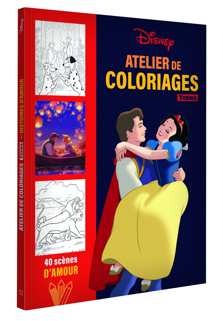 ATELIER DE COLORIAGES TEENS 40 HISTOIRES D'AMOUR - XXX - DISNEY HACHETTE