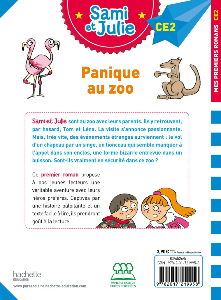 SAMI ET JULIE - PANIQUE AU ZOO (CE2) - BONTE/DE MULLENHEIM - HACHETTE EDUC