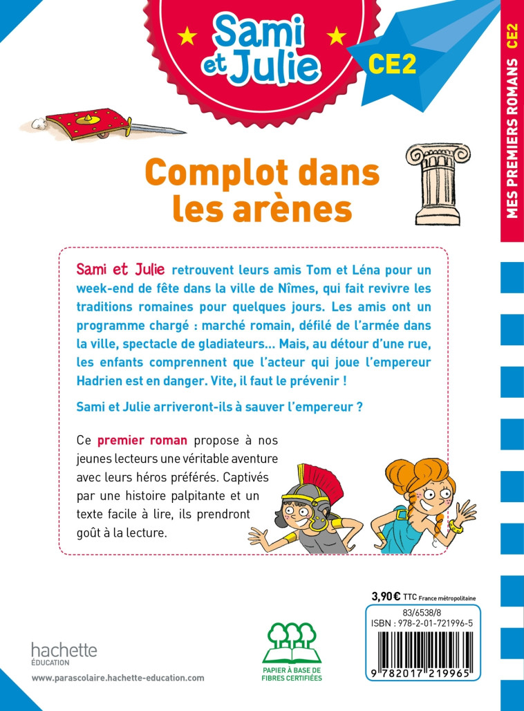 COMPLOT DANS LES ARENES CE2 - BONTE/MASSONAUD - HACHETTE EDUC