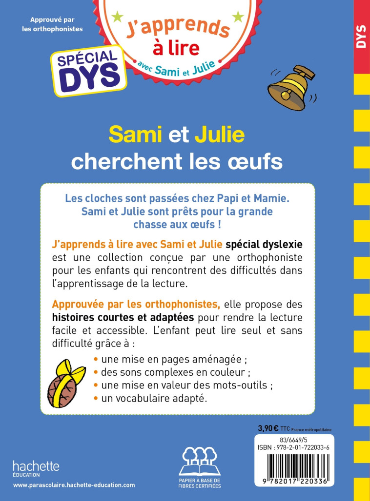 SAMI ET JULIE CHERCHENT LES OEUFS - SPECIAL DYS - MASSONAUD/VIRON - HACHETTE EDUC