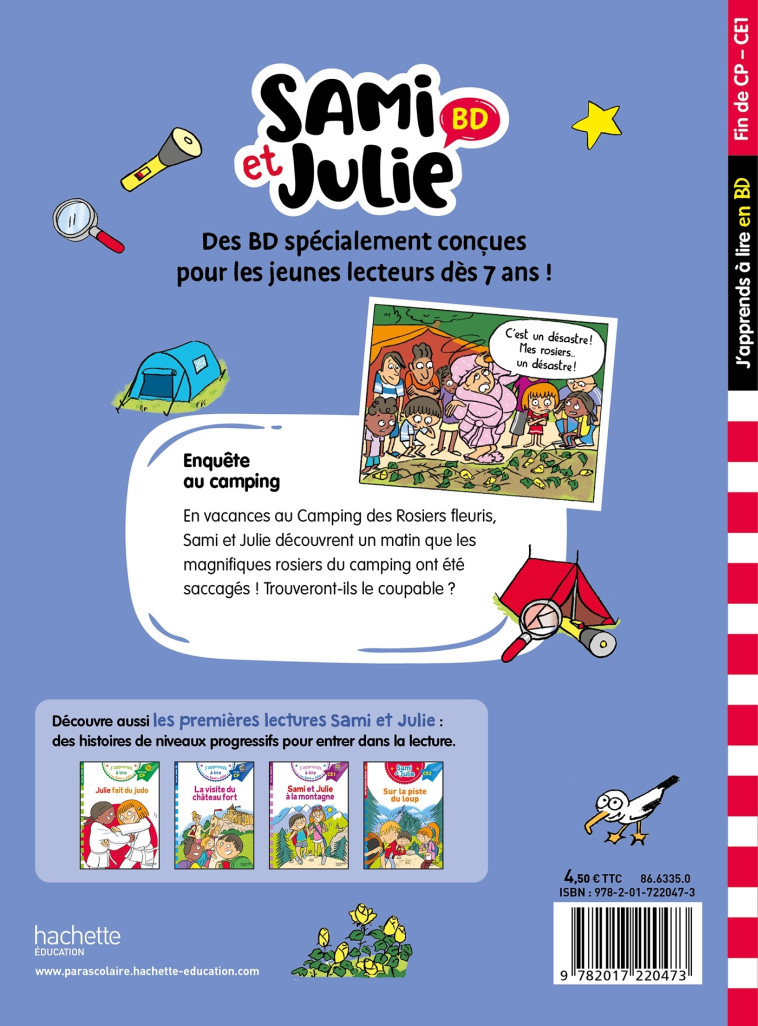 SAMI ET JULIE ENQUETE AU CAMPING FIN DE CP- CE1 - BONTE/MASSONAUD - HACHETTE EDUC