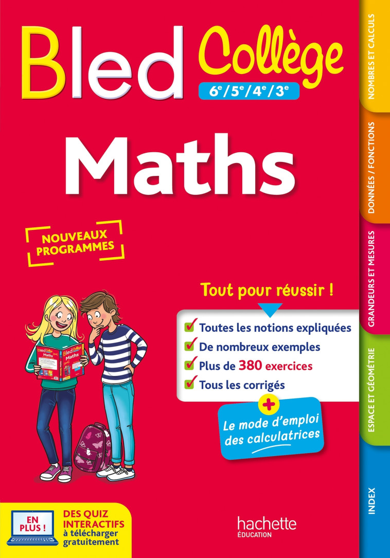 BLED MATHS COLLEGE - CUREL/FAUVERGUE - HACHETTE EDUC