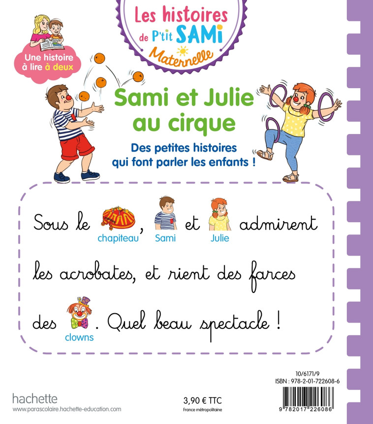 SAMI ET JULIE AU CIRQUE - BOYER/DE MULLENHEIM - HACHETTE EDUC