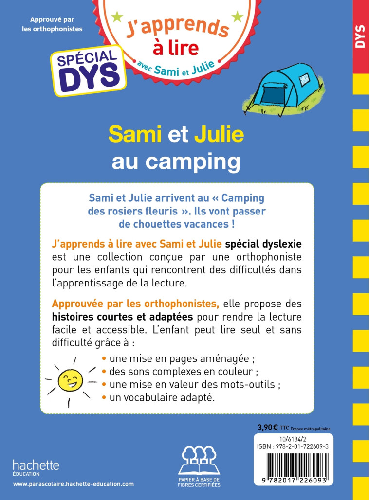 SAMI ET JULIE AU CAMPING SPECIAL DYS - MASSONAUD/VIRON - HACHETTE EDUC