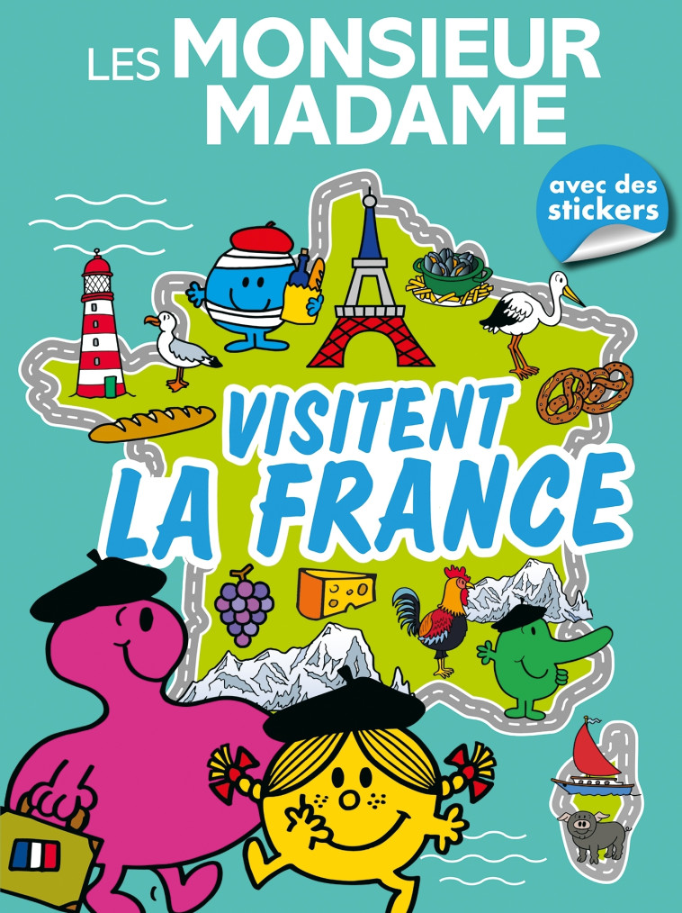 LES MONSIEUR MADAME VISITENT LA FRANCE - LIVRE D'ACTIVITES ET AUTOCOLLANTS - HARGREAVES - HACHETTE JEUN.