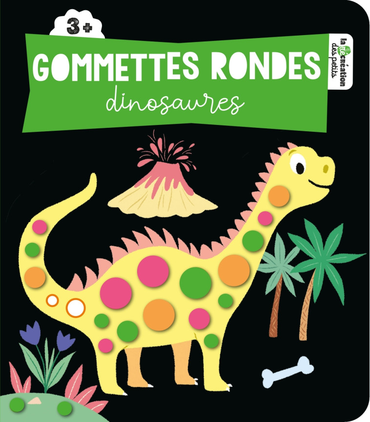 GOMMETTES RONDES DINOSAURES - SOLENNE ET THOMAS - DEUX COQS D OR