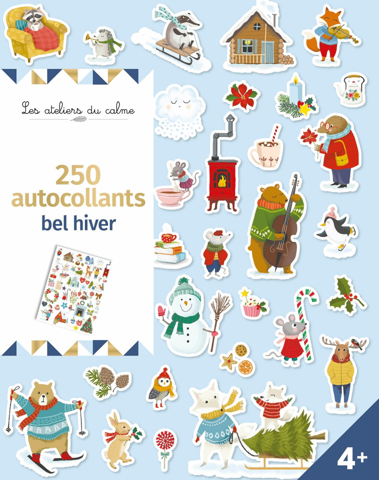 250 AUTOCOLLANTS - BEL HIVER - DEMUYNCK CORINNE - DEUX COQS D OR