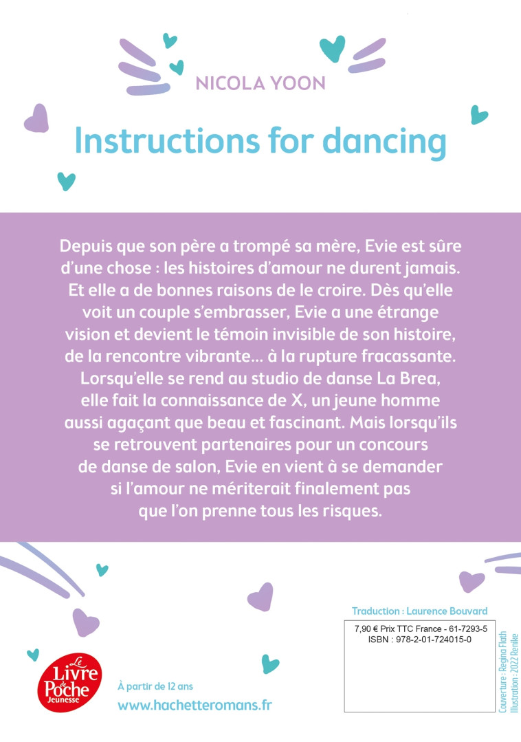 INSTRUCTIONS FOR DANCING - YOON NICOLA - POCHE JEUNESSE