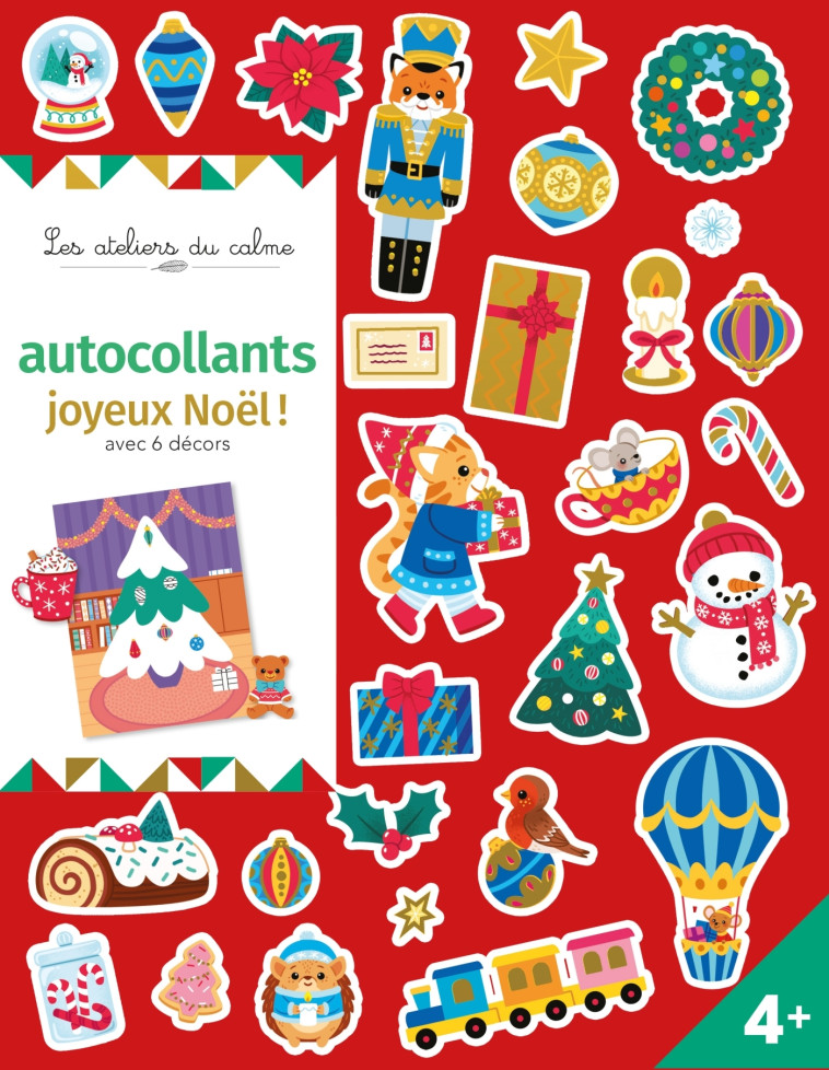 AUTOCOLLANTS JOYEUX NOEL ! AVEC 6 DECORS - FABRE LEA - DEUX COQS D OR