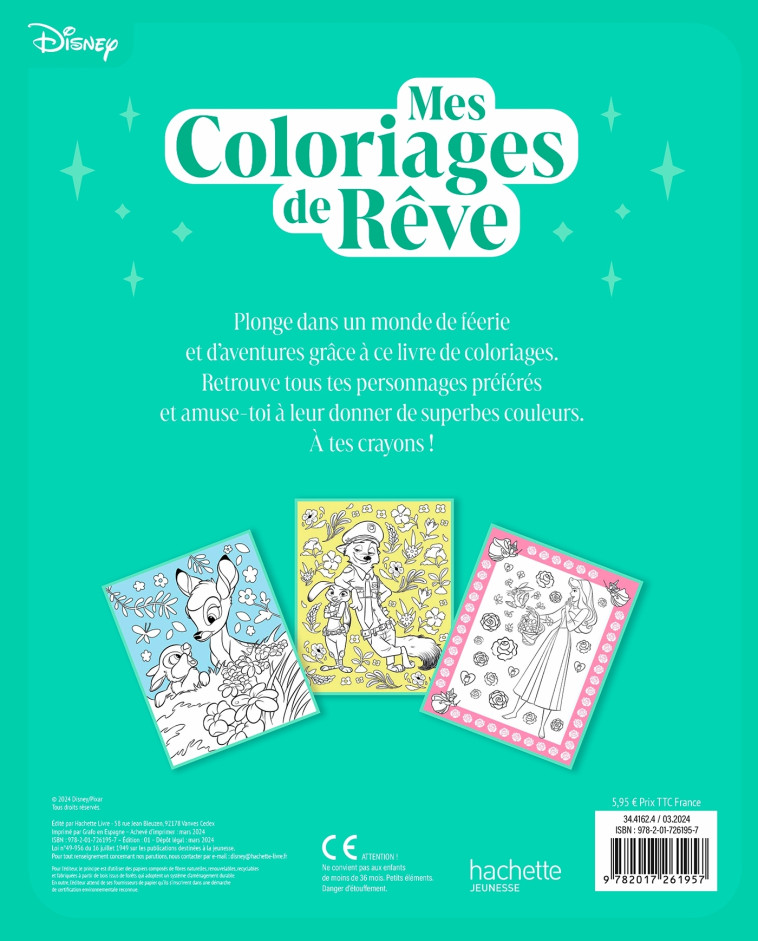 MES COLORIAGES DE REVE VIVE LE PRINTEMPS - XXX - DISNEY HACHETTE