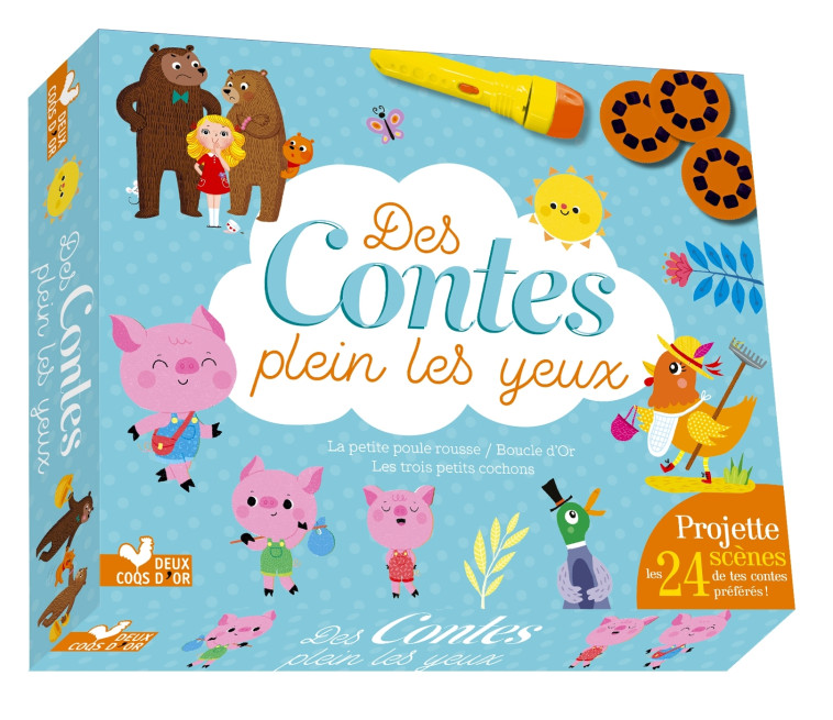 DES CONTES PLEIN LES YEUX COFFRET AVEC LAMPE - DESFOUR AURELIE - DEUX COQS D OR