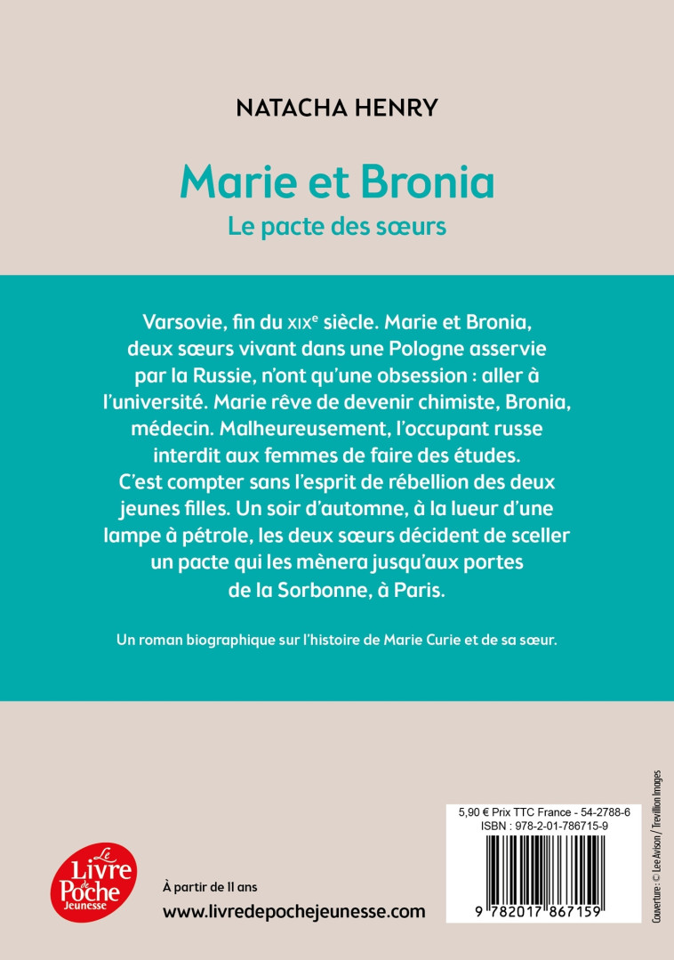 MARIE ET BRONIA - LE PACTE DES SOEURS - HENRY NATACHA - POCHE JEUNESSE