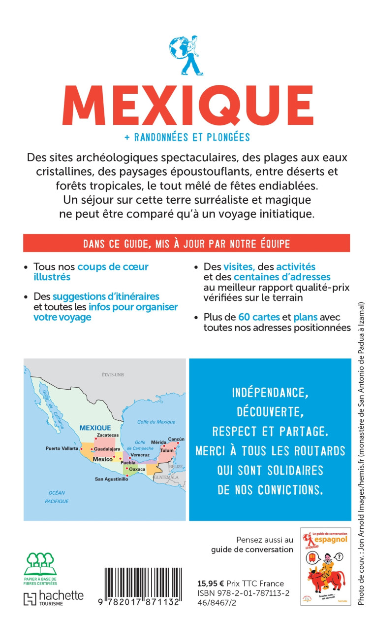 GUIDE DU ROUTARD MEXIQUE (+YUCATAN ET BASSE CALIF) 2022/23 - + YUCATAN ET BASSE CALIFORNIE - XXX - HACHETTE TOURI