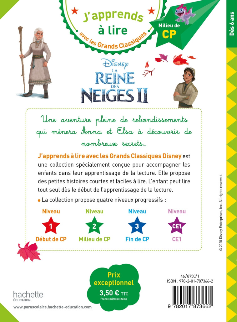 LA REINE DES NEIGES 2 CP NIVEAU 2 - ALBERTIN ISABELLE - HACHETTE EDUC