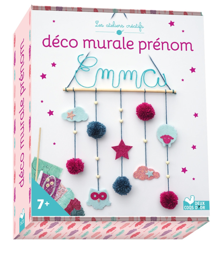 DECO MURALE PRENOM - COFFRET AVEC ACCESSOIRES - LA FEE MANUELLE - DEUX COQS D OR