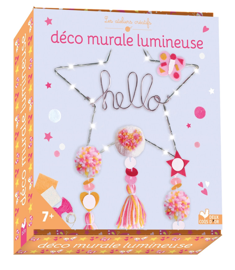 DECORATION MURALE LUMINEUSE - COFFRET AVEC ACCESSOIRES - HUMBERT VIRGINIE - DEUX COQS D OR