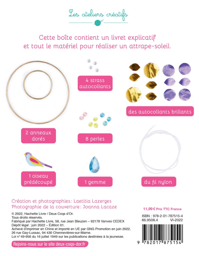 MON ATTRAPE-SOLEIL - COFFRET AVEC ACCESSOIRES - LAZERGES LAETITIA - DEUX COQS D OR