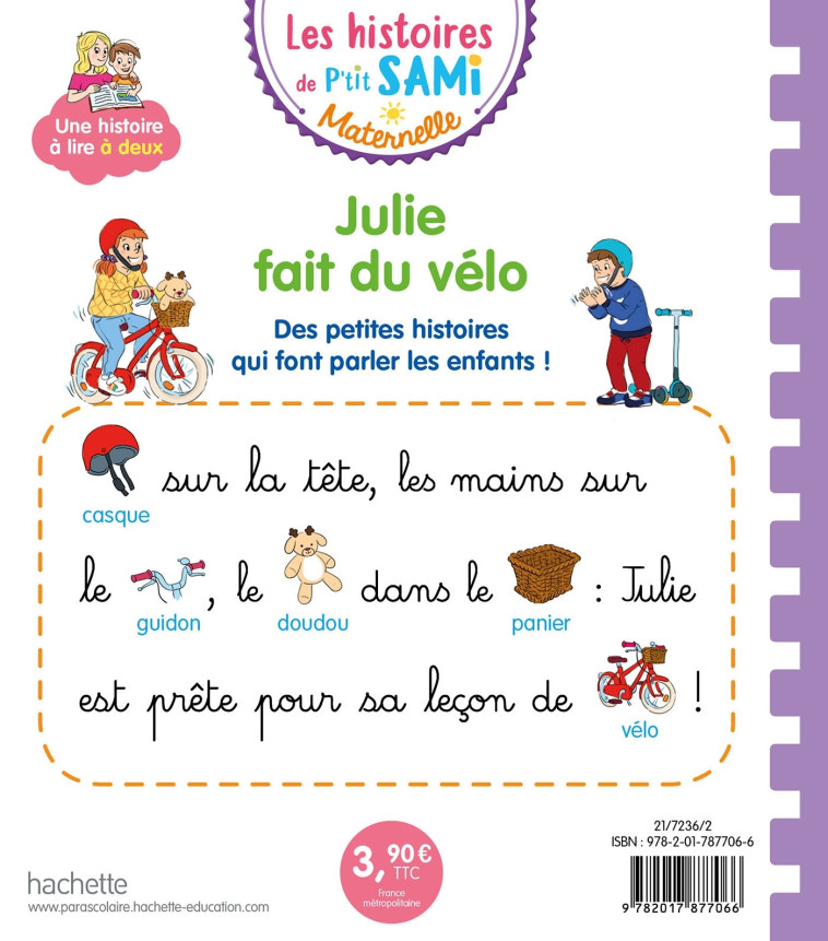 JULIE FAIT DU VELO - 3-5 ANS - PORTELLA/BOYER - HACHETTE EDUC