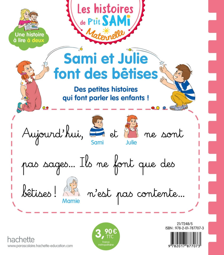 SAMI ET JULIE FONT DES BETISES - DE MULLENHEIM/BOYER - HACHETTE EDUC