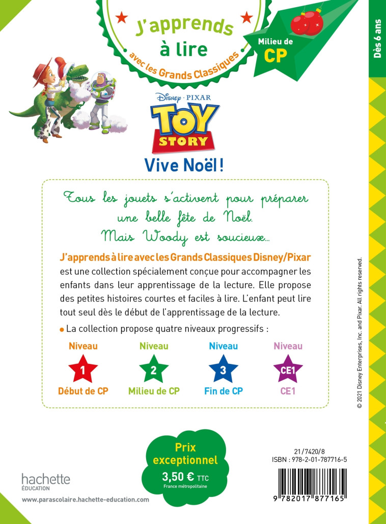 TOY STORY, VIVE NOEL !  CP NIVEAU 2 - ALBERTIN ISABELLE - HACHETTE EDUC